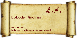 Loboda Andrea névjegykártya